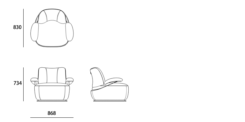 Knox Lounge Chair<br>MZ-B8025f