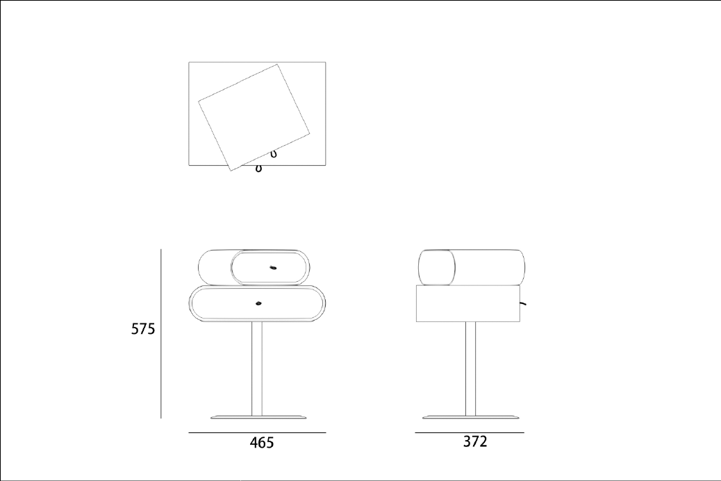Cloud Ladder Nightstand<br>PAN-A1002a-2