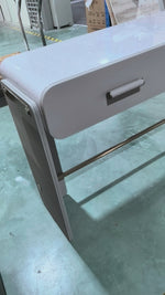 Load and play video in Gallery viewer, Cream Mousse Vanity Table&lt;br&gt;MZ-A7005r
